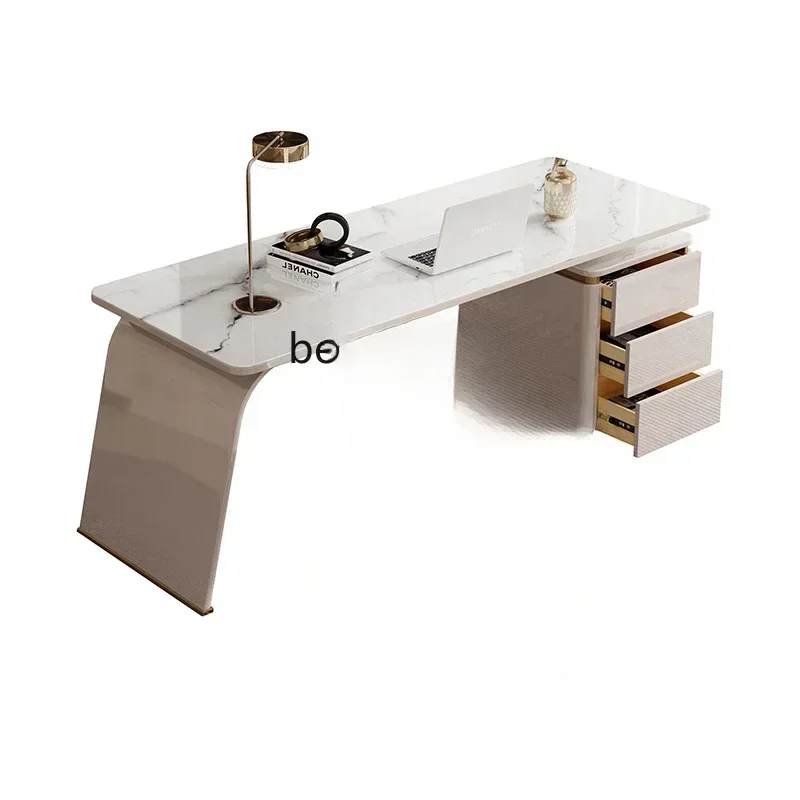 Light Luxury Stone Plate Desk Modern Minimalist Office Computer Desk Home Study and Bedroom Student Writing