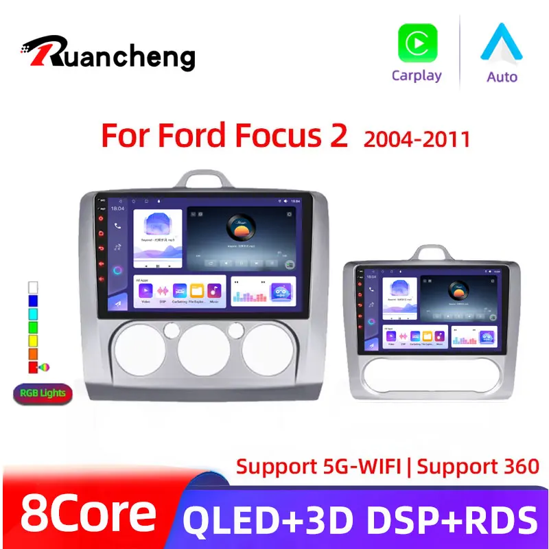 

Android 14 Car Radio for Ford Focus 2 3 Mk2 Mk3 2004 2005 - 2011 Multimedia Player Navigation GPS 2Din Carplay Stereo DVD