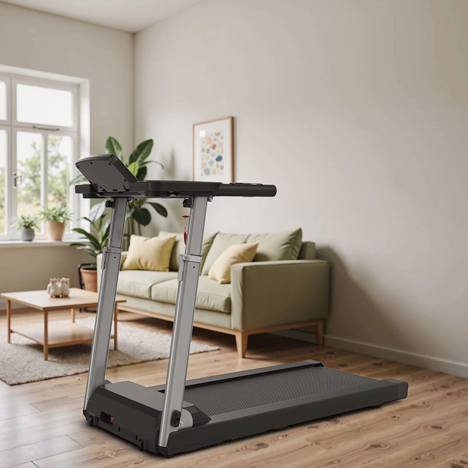 ลู่วิ่งไฟฟ้าแบบพับได้ STLF SHULI 2025 สำหรับใช้ในบ้าน สำนักงาน หรือกิจกรรมกีฬา ใช้สำหรับการฟื้นฟูร่างกาย วางใต้โต๊ะทำงานได้