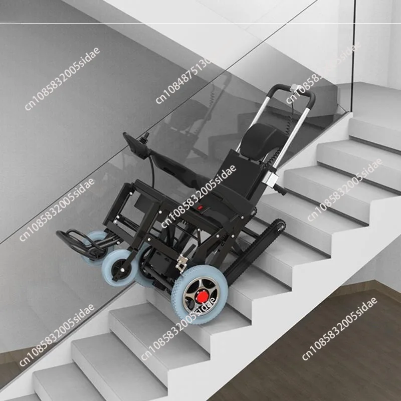 Electric stair climbing wheelchair for the elderly to go up and down the stairs intelligent light step crawler stair climber