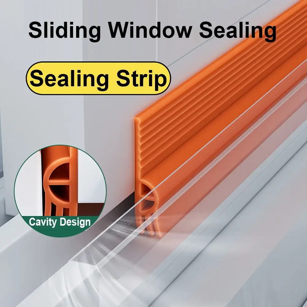 2/4M Noise Isolation Sliding Window Sealing Strip Household Windproof Crashproof Weather Stripping Self-adhesive TPE Gap Filling