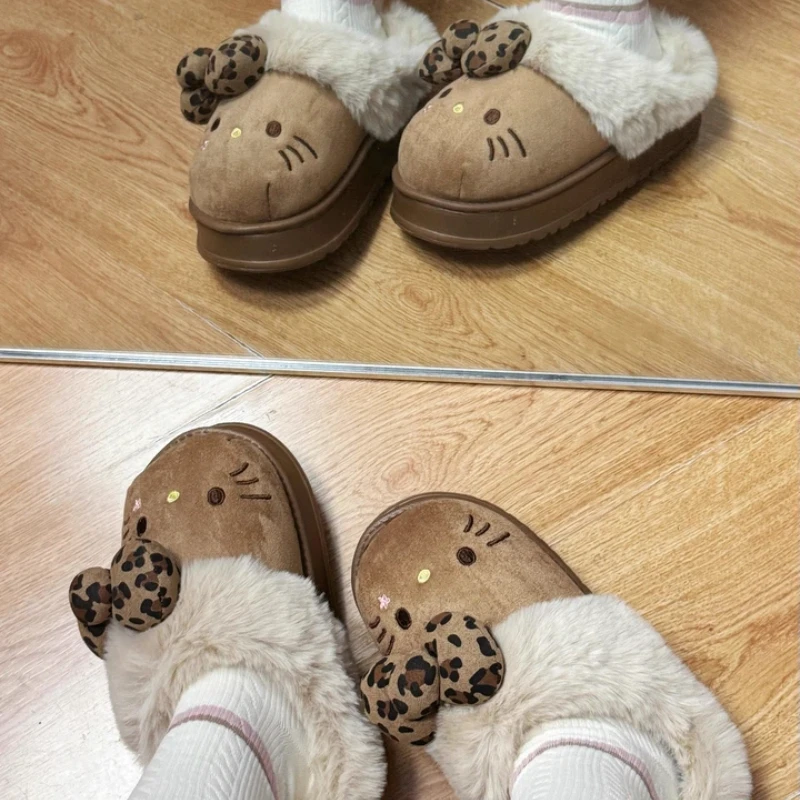 سانريو مرحبا كيتي المرأة شبشب منزل-لطيف الكرتون نمط دافئ مريح عدم الانزلاق أحذية قطنية Kawaii فتاة هدية 2026 #6