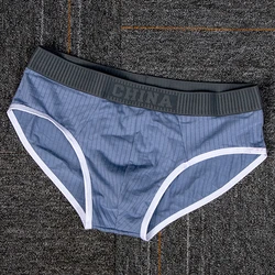 Cueca masculina de algodão íntima, calcinha de cintura média, cuecas macias e confortáveis, calção curta casual, roupa de banho sólida