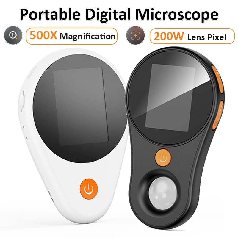 Type A/B 500X Magnification Digital Handheld Microscope Magnifier Portable Magnifying Glass 2 Megapixel with light for Jewellery