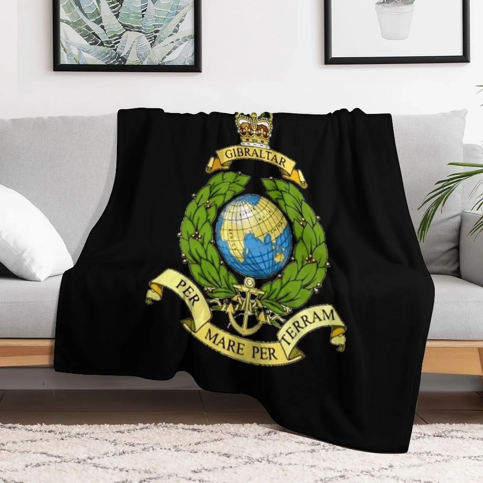 The Corps of Royal Marines Logo Throw Blanket Luxury Thicken Tourist Blankets