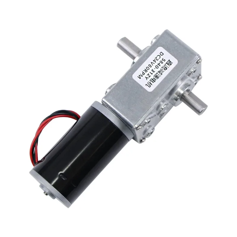 For miniature 5840-31zy dual-axis worm gear geared motor 12 volts 24v low speed large torque small motor