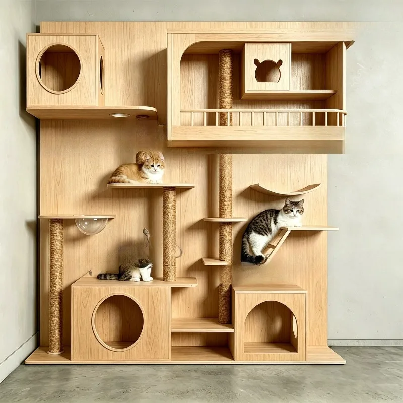 apartment does not occupy the nest frame, big cat villa Tongtian pillar space capsule  climbing frame