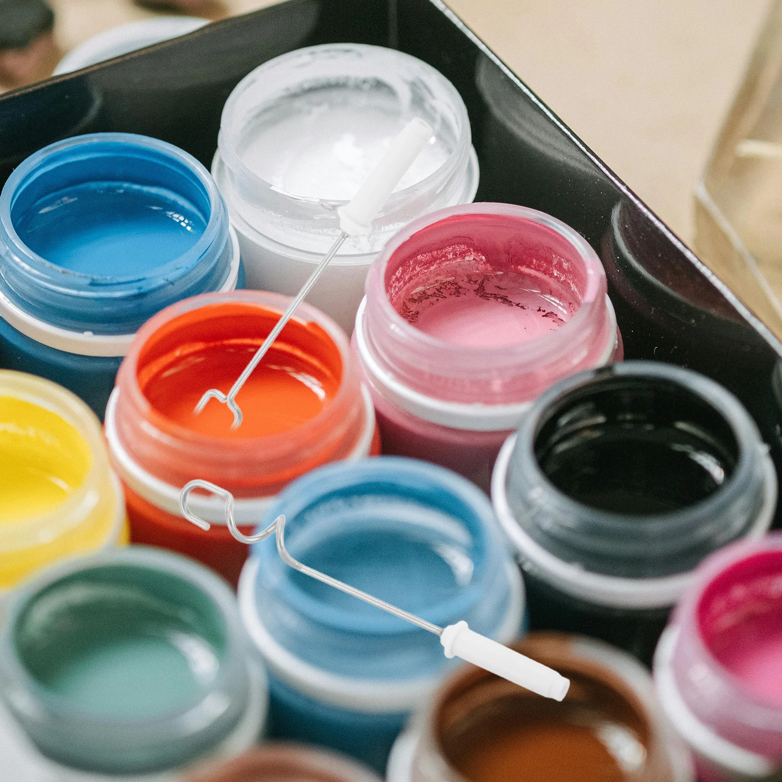 Herramienta de mezcla de pigmentos de acuarela, licuadora, suministros artísticos para el aula, cabezales intercambiables compactos, 2 uds.