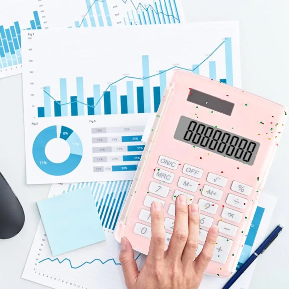 Lcd Display Calculator Screen Calculator Solar Battery Operated Desktop Calculator with Lcd Display Big Buttons Portable Student