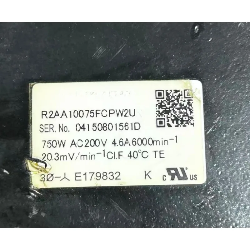 1Pcs R2AA10075FCPW2U servo motor disassembly test OK