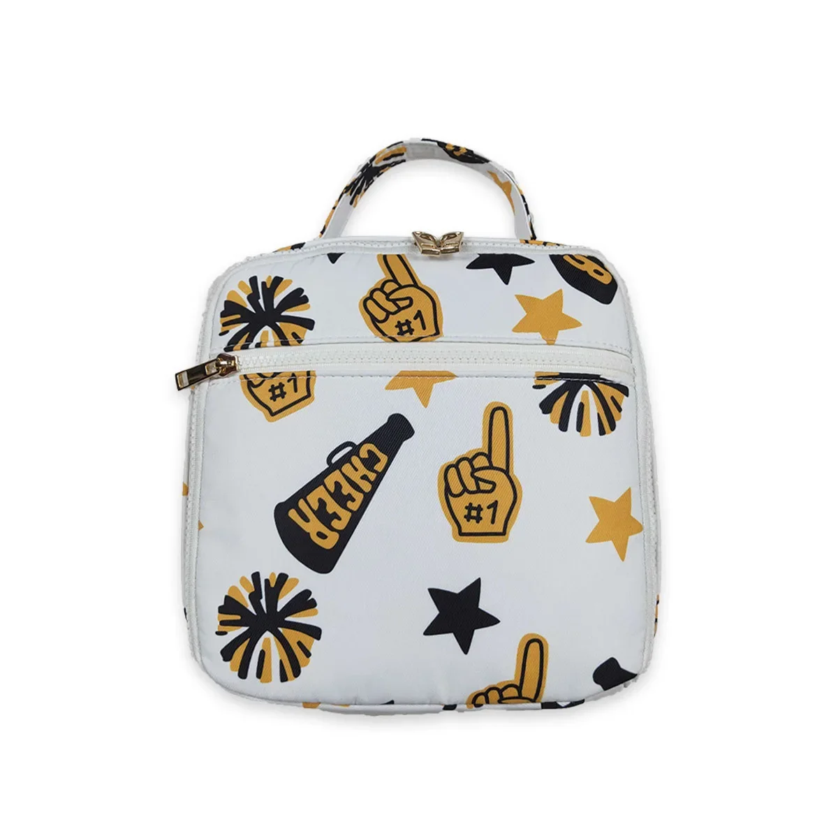 

Wholesale Kids Baby Black Gold Zipper Ruffle Lunch Box Travel Daypack Cheer Star Todder Outdoor Portable Kids Back To School Bag