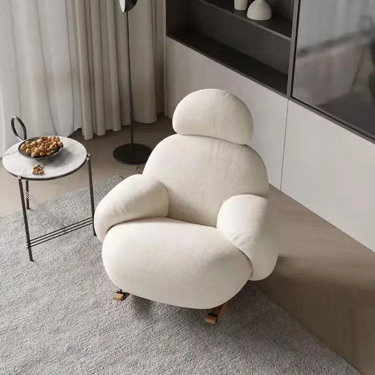 Modern Classic fotel wypoczynkowy do spania dom umeblowanie pojedyncza Sofa fotel bujany meble do salonu biała Sofa