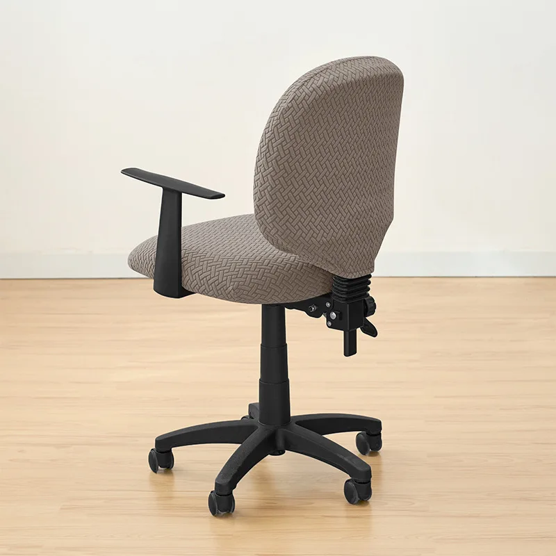 Stretch Covers for A 2-piece Computer Chair Jacquard Cover for Swivel Office Chairs Cover for Computer Chair with Armrests