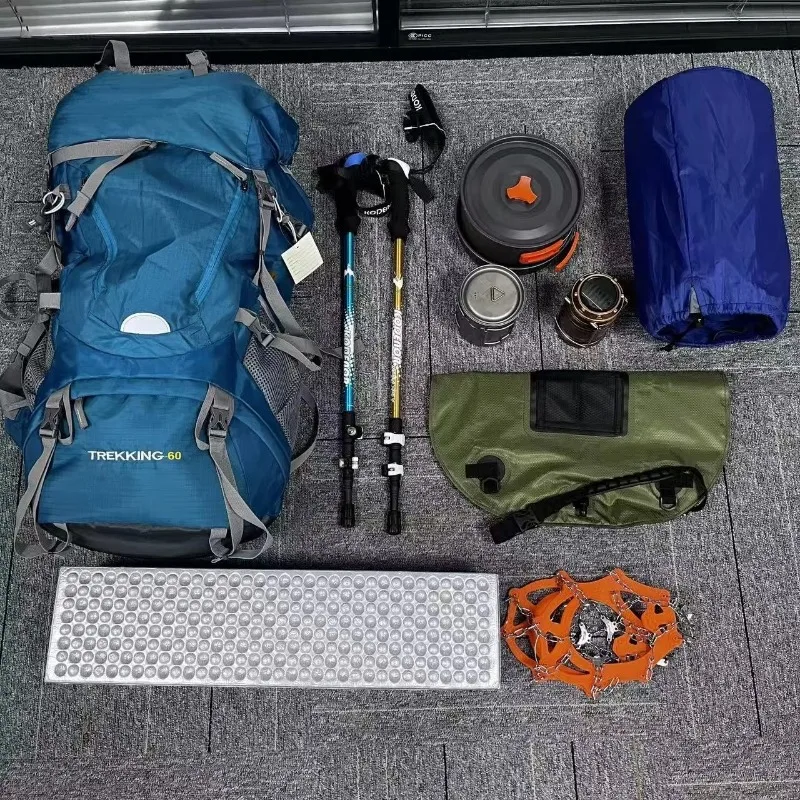 Hot-selling 16-piece Set Lightweight Multifunctional Outdoor Hiking Waterproof Backpack Camping Essential Fast Delivery