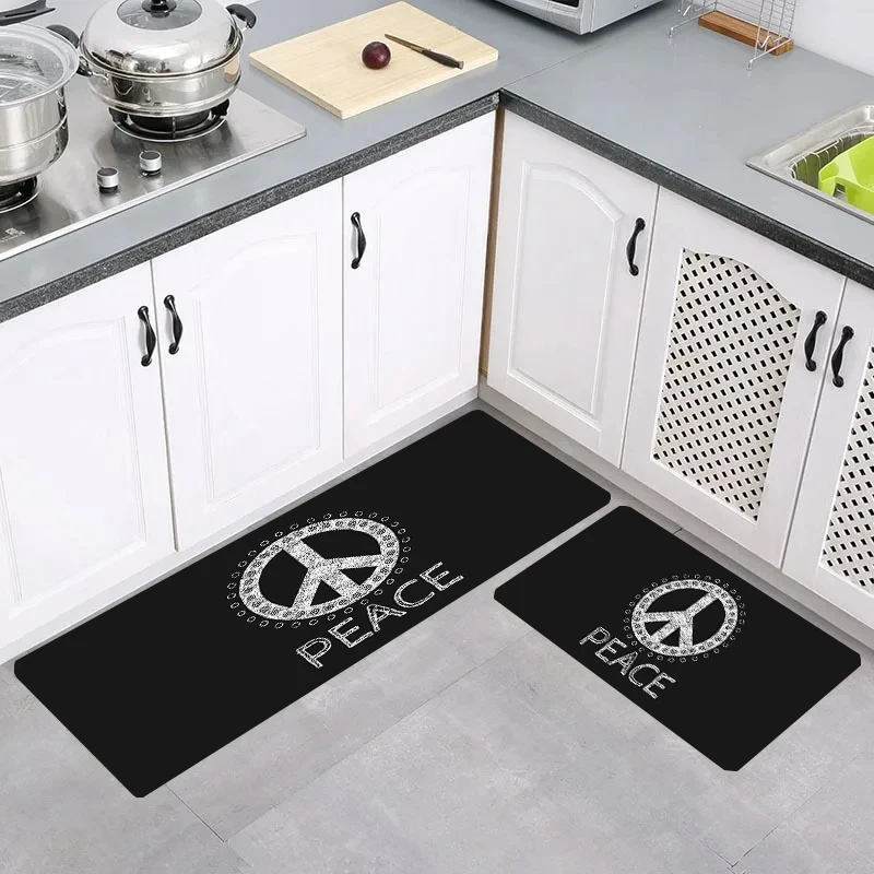 

Home Peace Pattern Living Room Floor Mat Kitchen Rug Rugs Carpet Entrance of House Carpets Balcony Foot Doormat Door Mats Bath