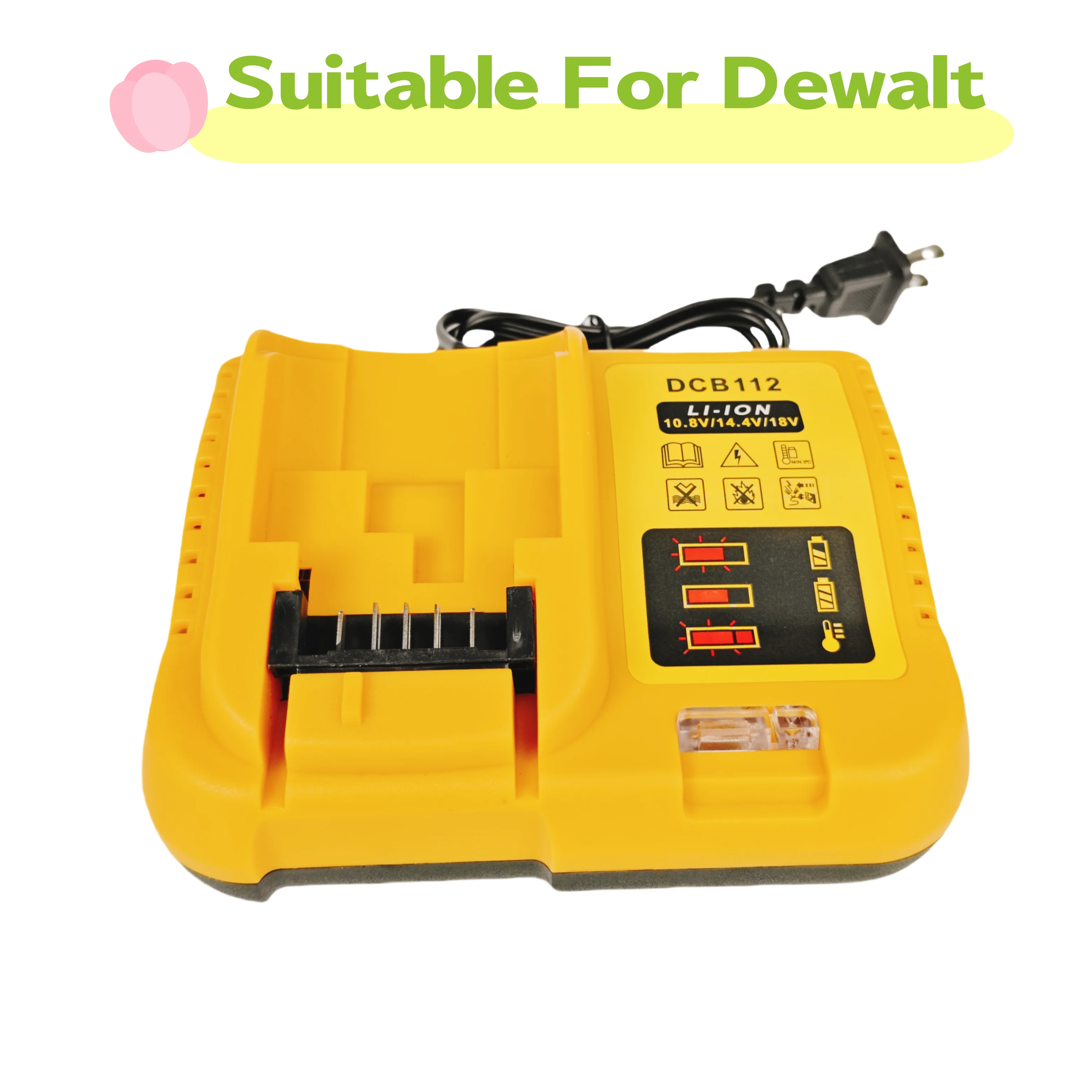 Victpower For Dewalt Single Port Charger for 10.8V-20V Li-ion Batteries Fast 2A Output Compatible with DCB series