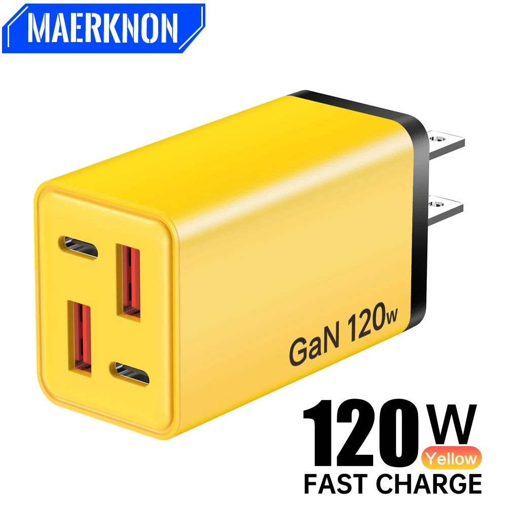 

GaN USB C Charger 120W QC 3.0 Fast Charging Mobile Phone Charger Adapter For iPhone Samsung Xiaomi PD Quick Charge Wall Charger