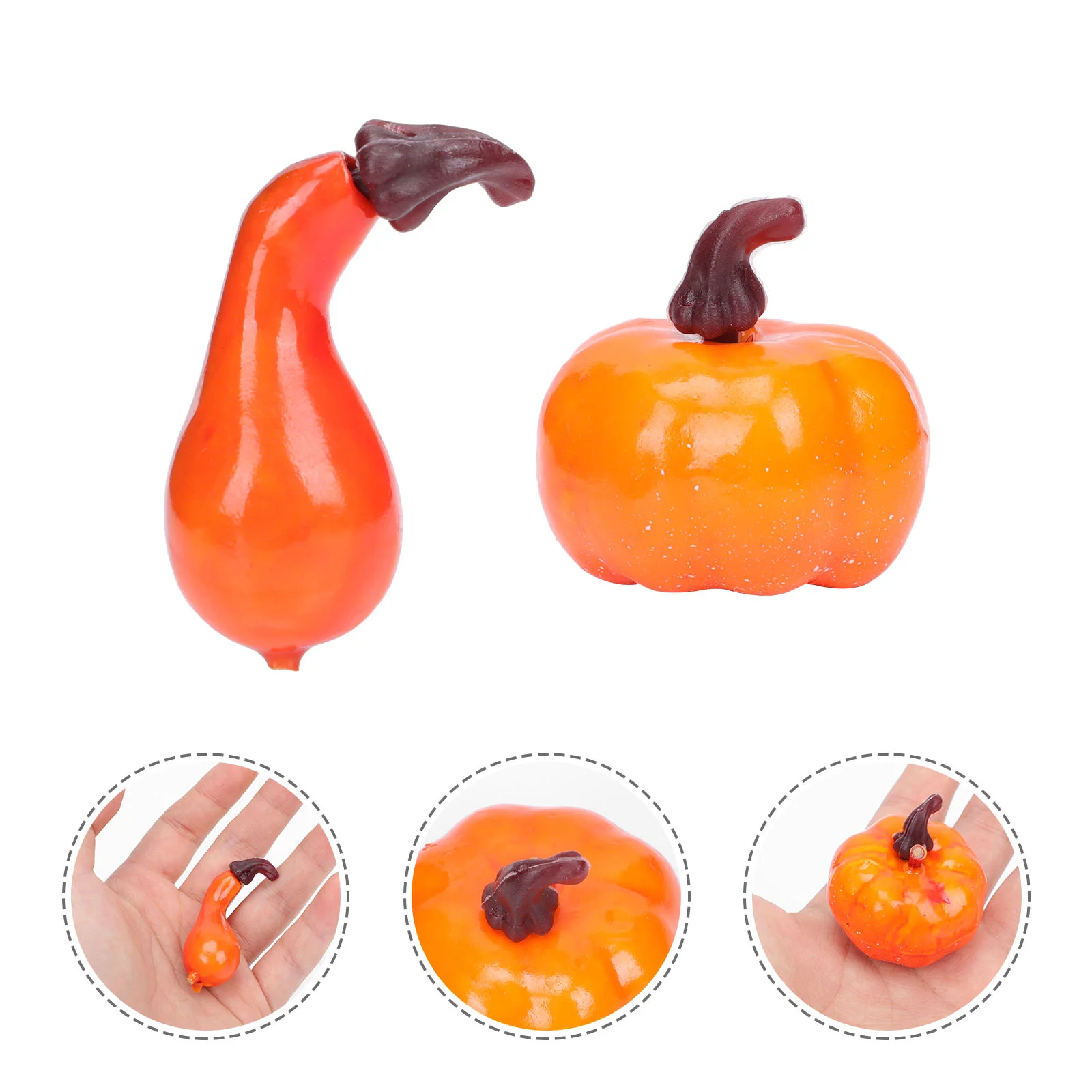 

50 PCS Pumpkin Ornaments Chic Decor Artificial Decors Decorations DIY Simulation Props Foam Thanksgiving Day Pumpkins Small