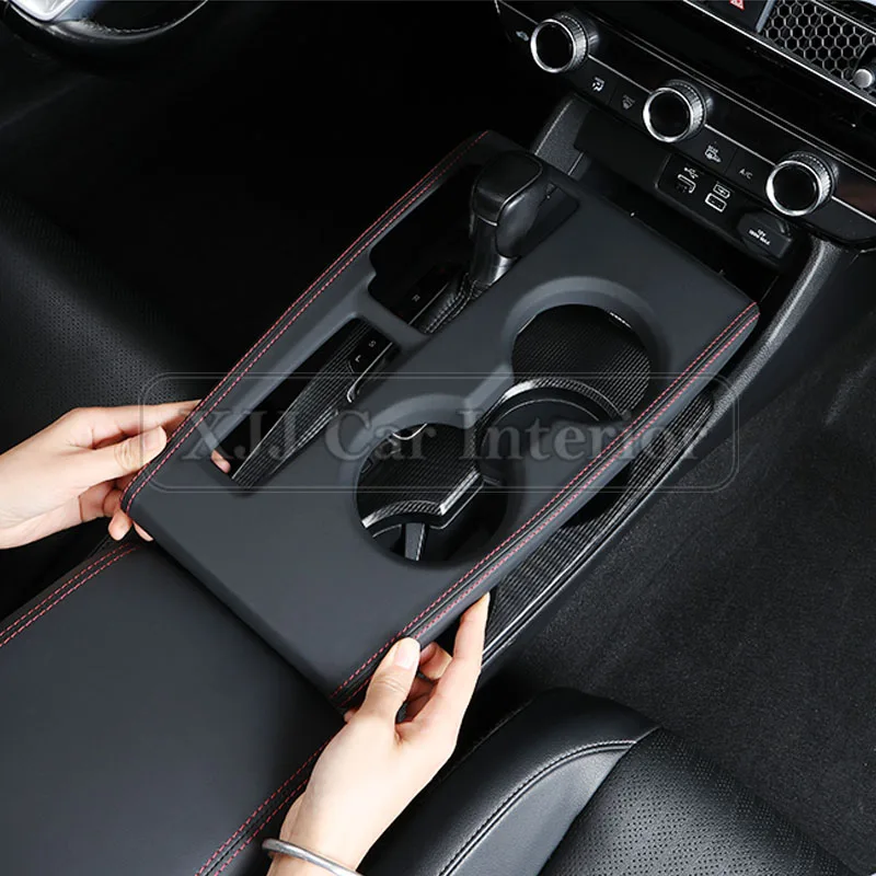 

Leather Interior Trim Center Console Gear Shift Panel Door Armrest Box Cover for Honda 11th Gen Civic Integra Car Accessories