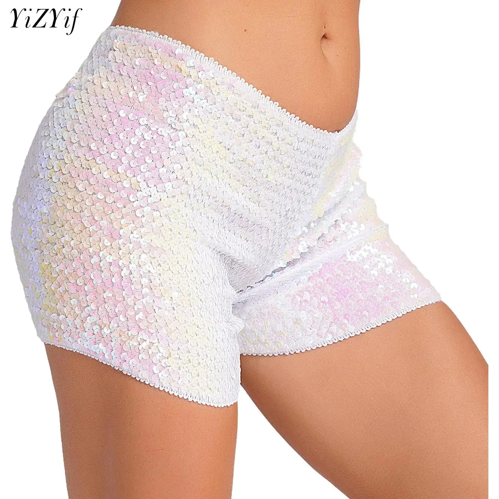 New Summer Black Sequins Shorts Women Sequined Shiny Versatile Short Pants Clubwear Shorts Hot Pants High Street Music Festival