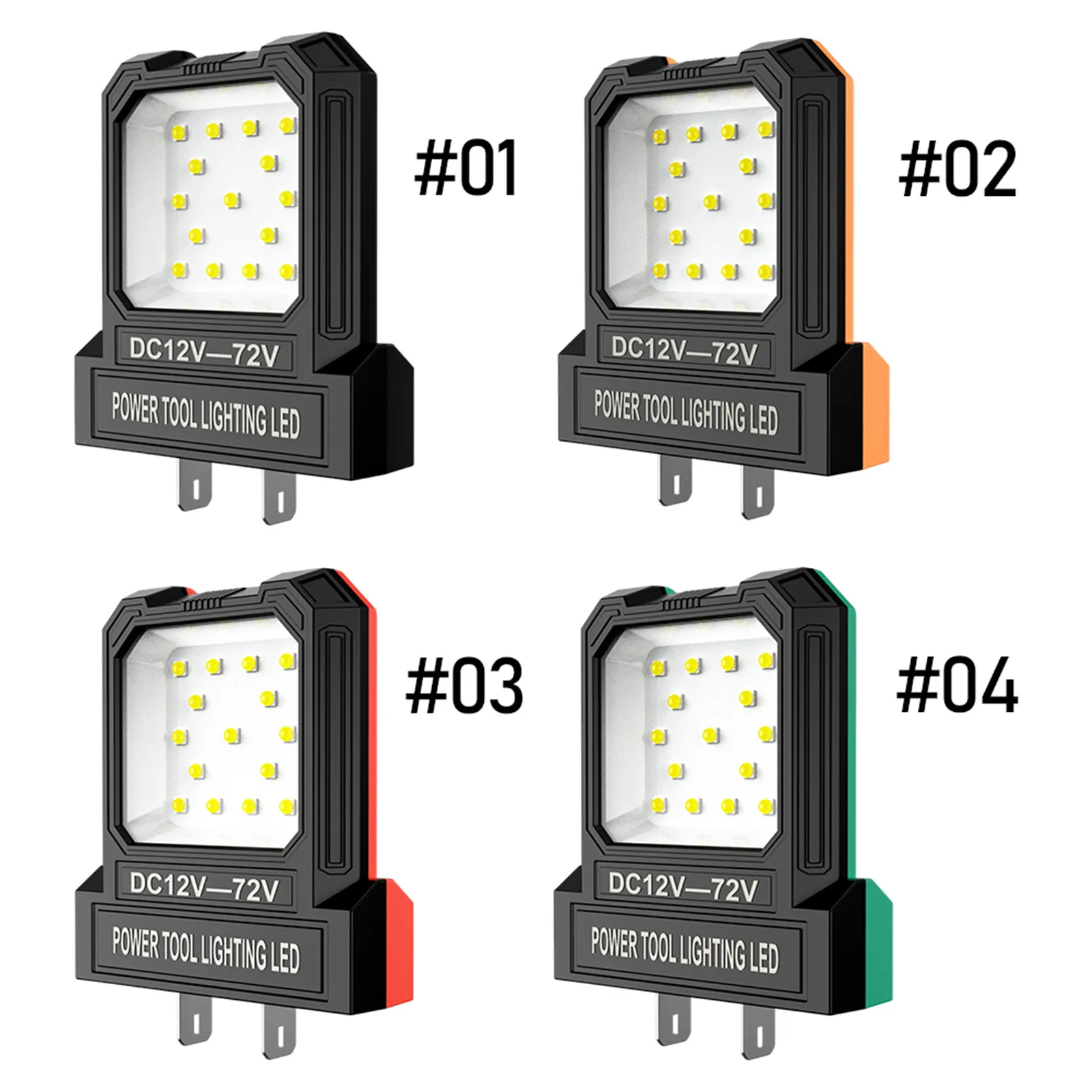 12V-72V LED Long-Lasting Strong Light with 2 Modes Lighting No Battery Outdoor Lighting Floodlight for Office/Bedroom/Workshop