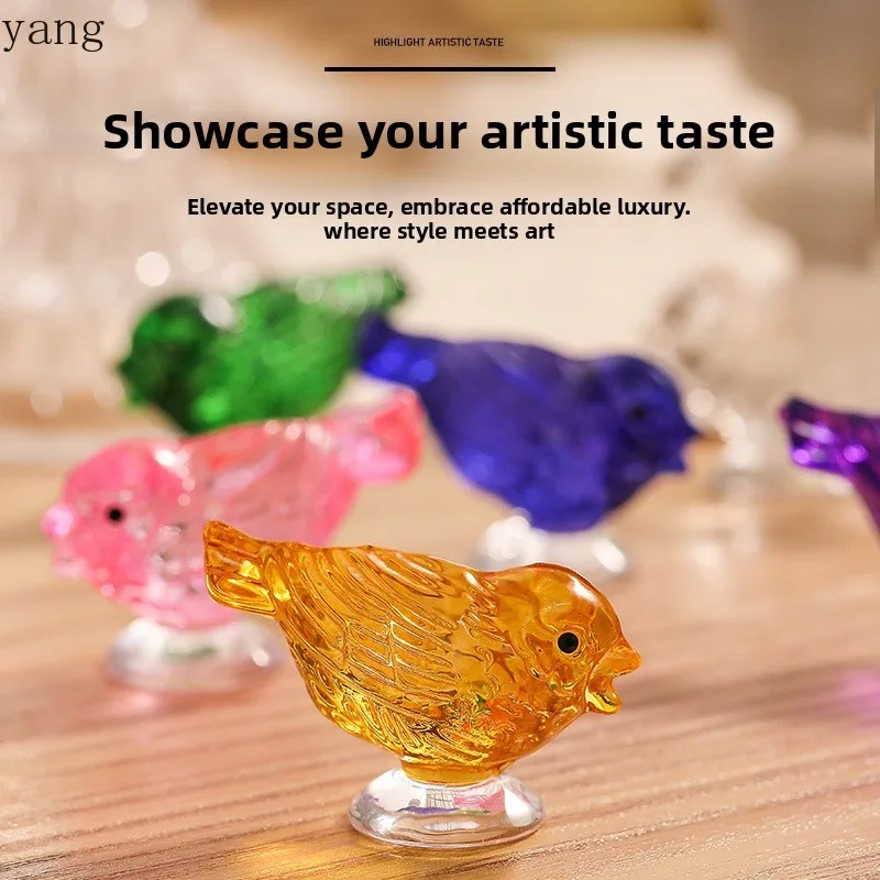 CX exquisite glass bird home gift car desktop ornament