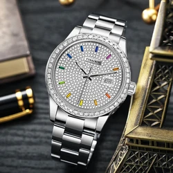 Diamond Top Brand Men's Quartz Watches Men Fashion Luxury Waterproof Sports Waterproof Casual Clock