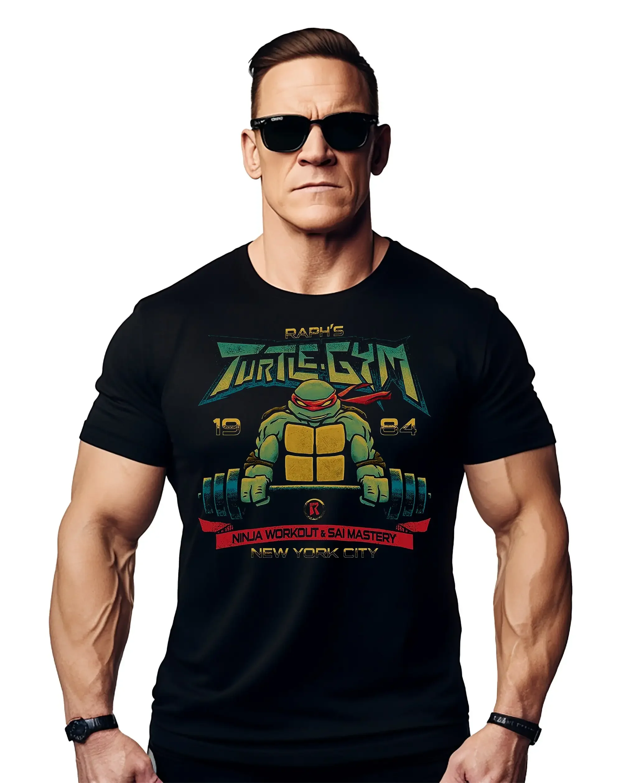 Raphael Gym T Shirt for Men Movie Cartoon Themed Workout Training Top Perfect Fitness and Pop Culture Fans