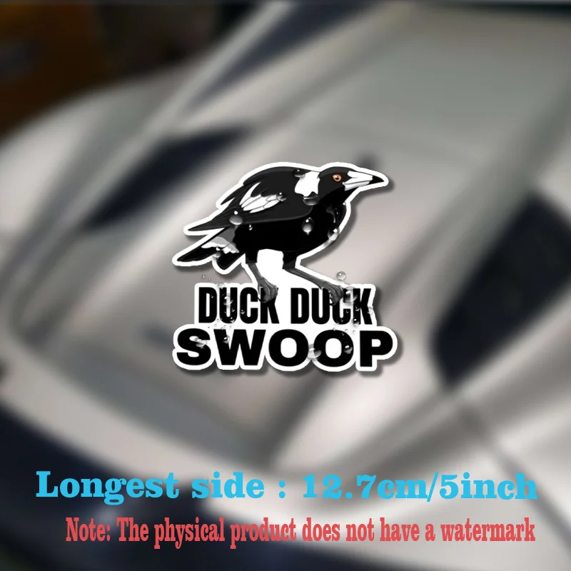 1 قطعة العصرية "Duck Duck Swoop" العقعق ملصق حائط من الفينيل-ملصق الطيور روح الدعابة لأجهزة الكمبيوتر المحمولة/السيارات/زجاجات المياه/دفاتر الملاحظات