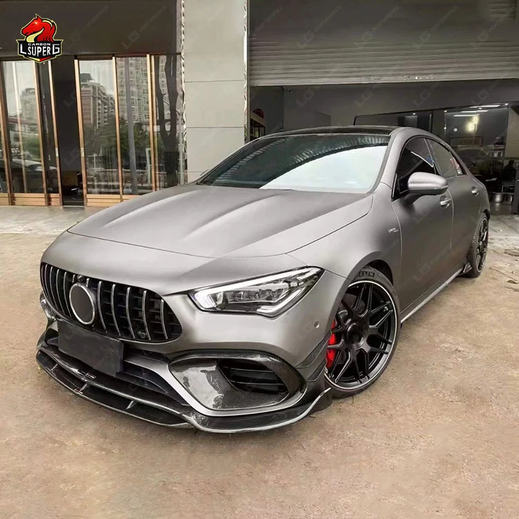 Good Fitment Carbon Fiber Body Kit For Mercedes Benz W117 W118 CLA45 Facelift With Front Lip Rear Diffuser Side Skirt Spliter