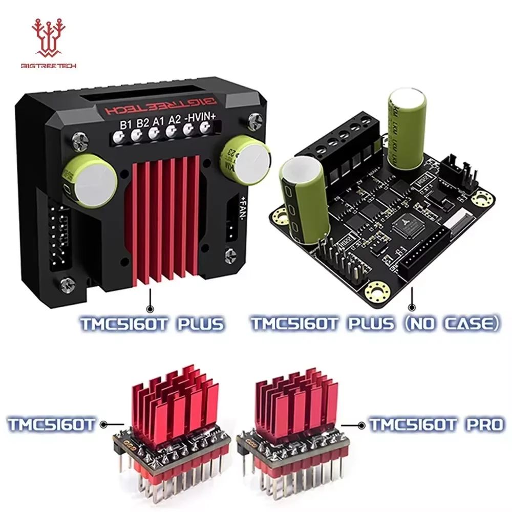 BIGTREETECH TMC5160T TMC5160T Pro TMC5160T PLUS sterownik silnika krokowego wyciszenie sterownika Stepstick Vs TMC2209 dla Octopus Pro SKR V1.4