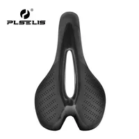 PLSELIS Bicycle Saddle Taillight USB Charging Short Nose High Rebound Suspension Bicycle Seat Shockproof Road Bike Accessories