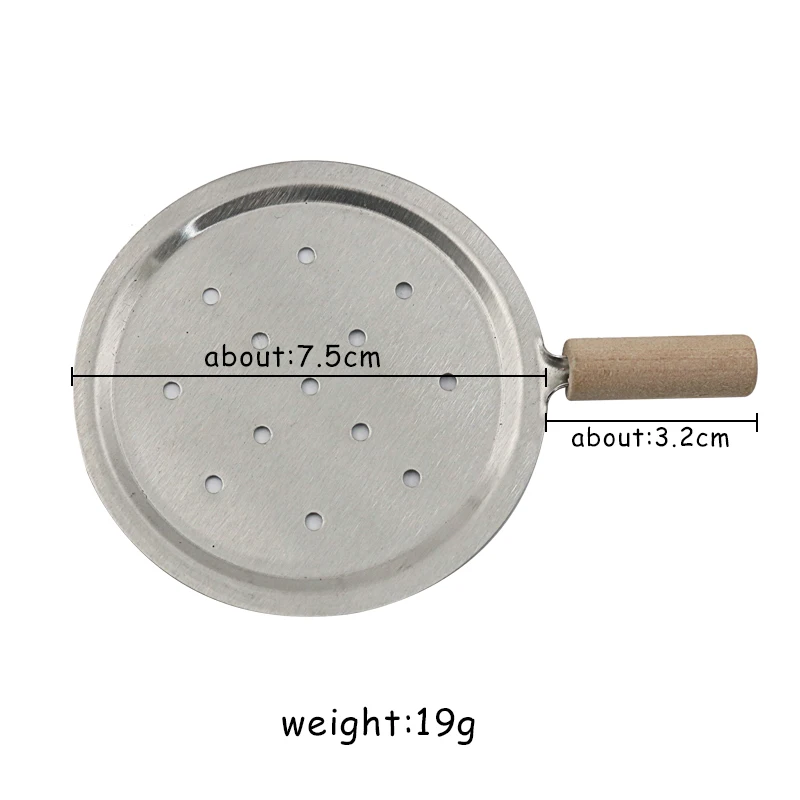 Diameter 66MM Shisha Hookah Water Pipe Sheesha Chicha Narguile Charcoal Bowl Smoking Accessories Holder Wooden Handle Tools