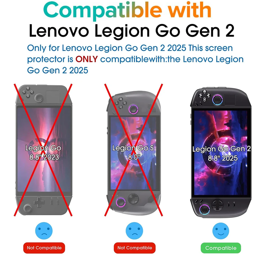 واقي شاشة من الزجاج المقسى لهاتف Lenovo Legion GO 2 2025 واقي ملحقات لجهاز Lenovo Legion GO 2th