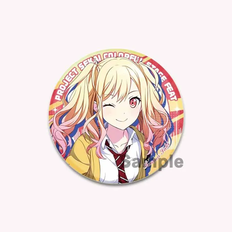 32/44/58mm Music and Rhythm Games Brooches Anime Project SEKAI Pin Cosplay Cartoon Handmade Badge Bag Accessories Jewelry Gift