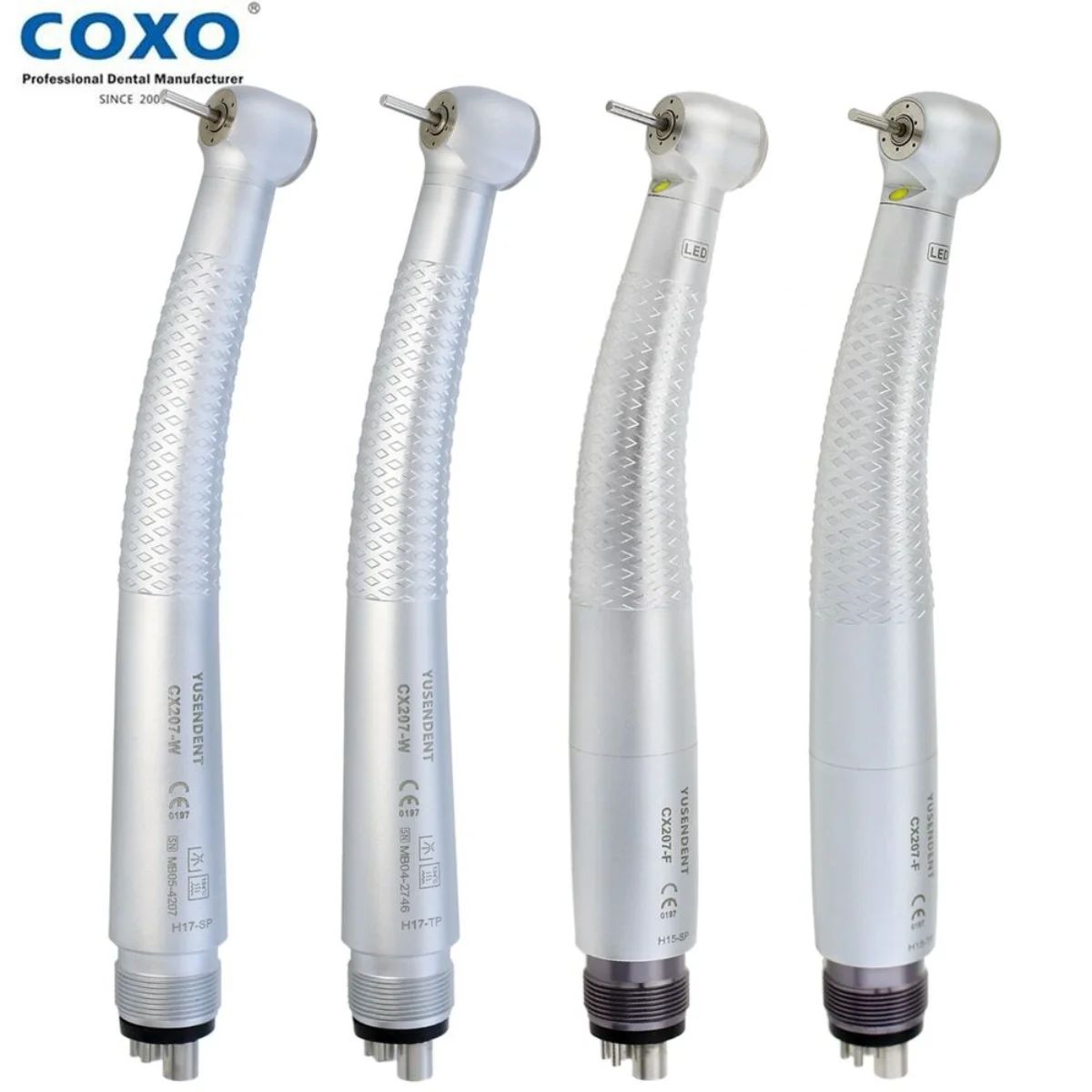 

COXO YUSENDENT Dental LED High Speed Handpiece 4Hole E-generator Air Turbine Sinol Coupler