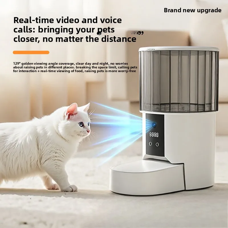 New Upgrade Smart Automatic Pet Feeder Large Capacity Cat Dog Food Dispenser Timed Quantitative Feeding Machine Pet Food Feeder