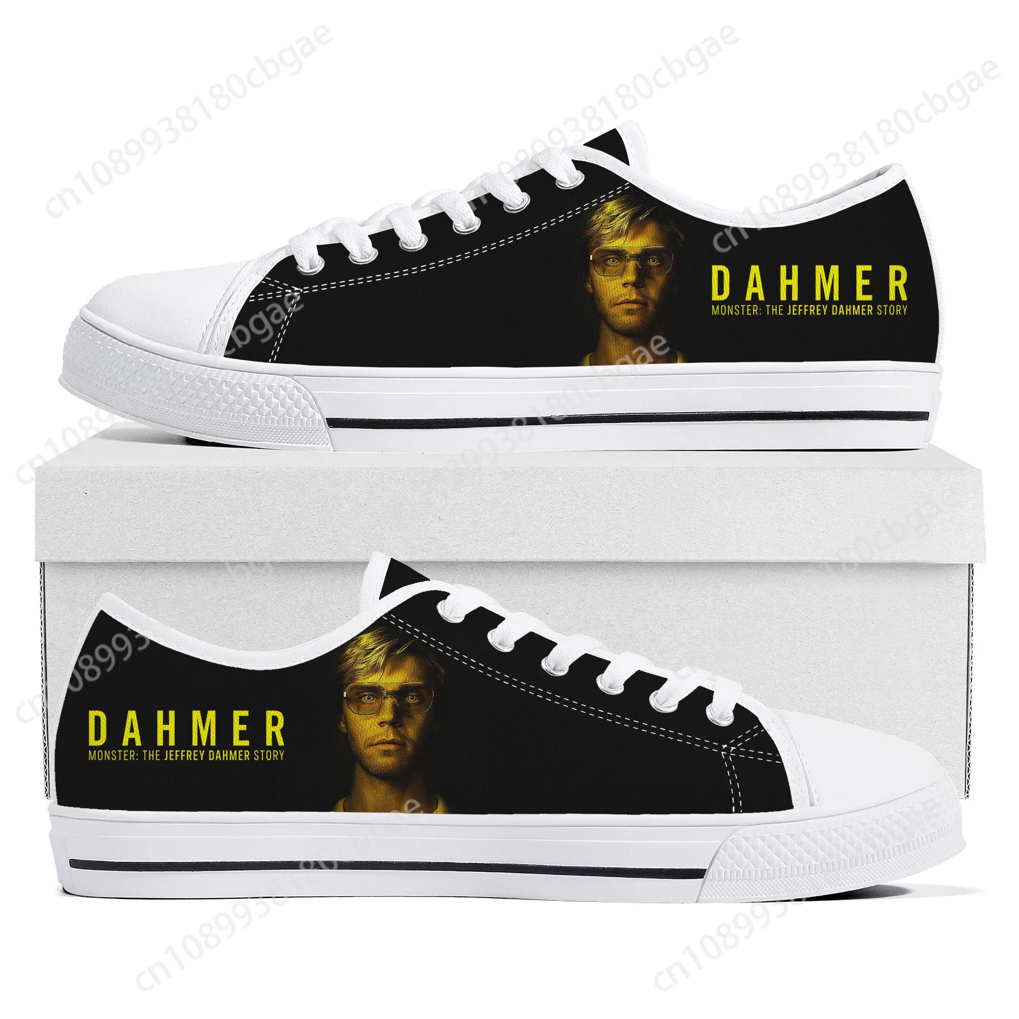 Jeffrey Dahmer Low Top Sneakers Mens Womens Teenager High Quality Monster-Serial Killer Canvas Sneaker Casual Shoes Custom Shoe