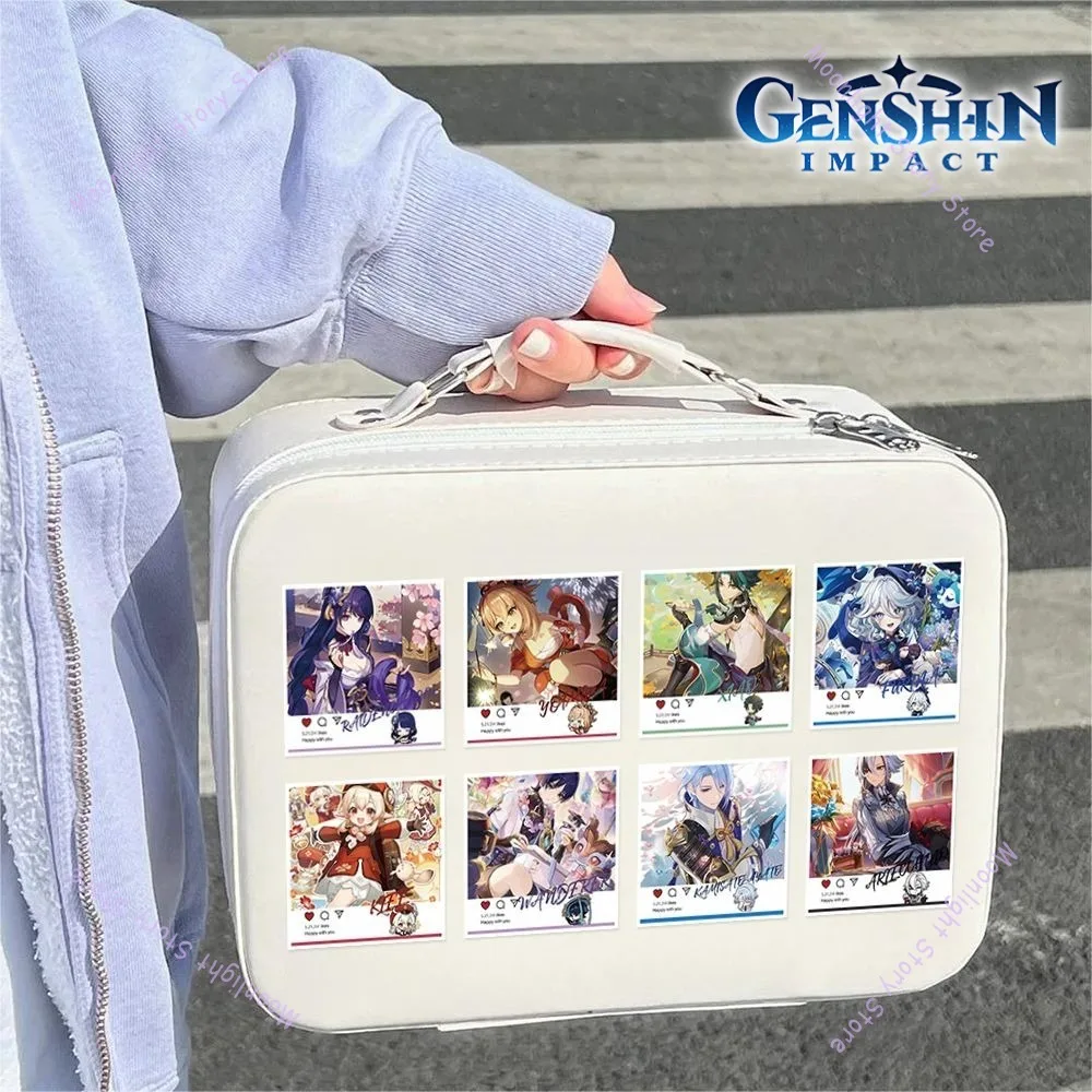 Genshin Impact Games Merch ملصقات التمرير Paimon Hu Tao Zhongli Raiden Shogun Venti زينة مجلة ملصقات الختم