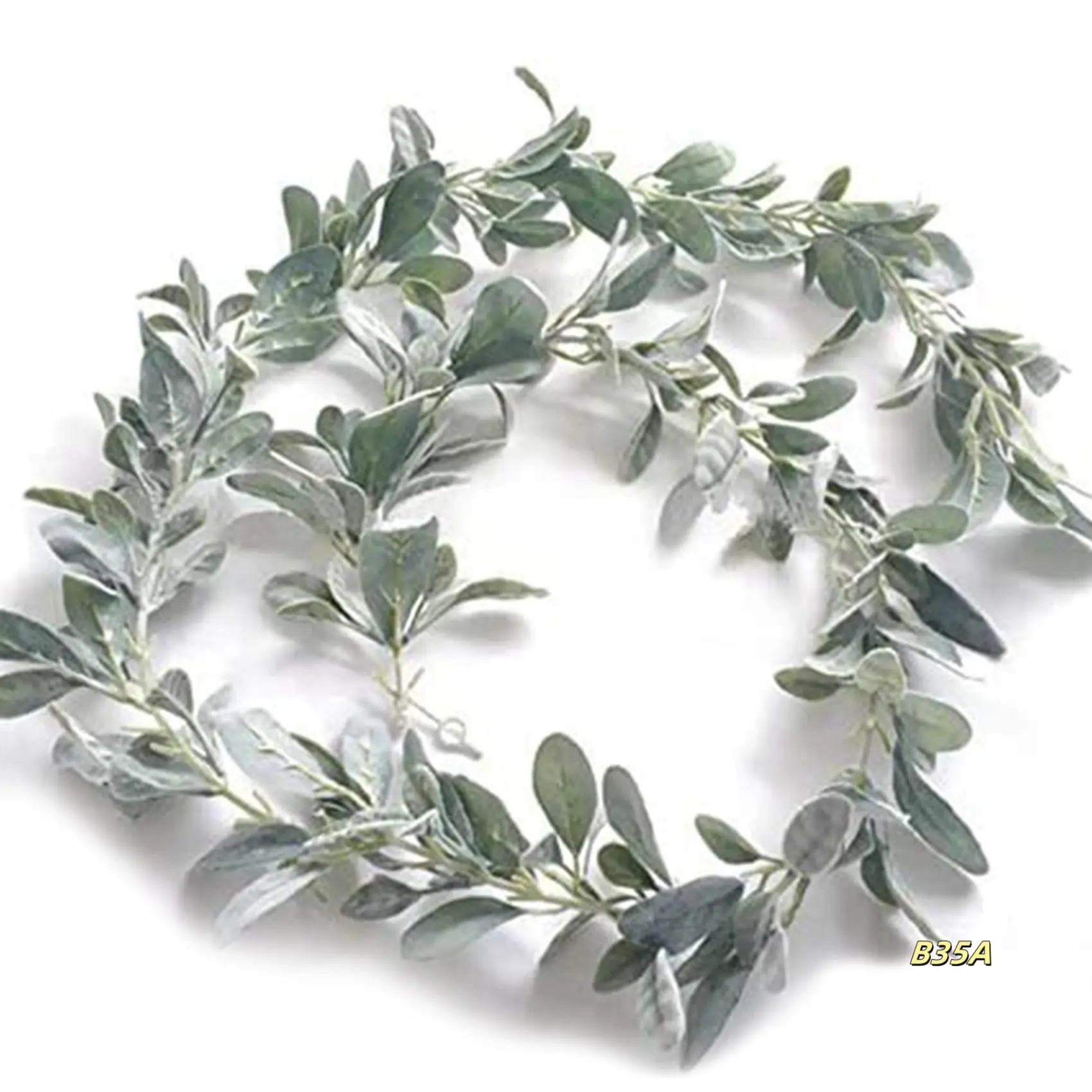 

3Pcs 6.7 Ft Lambs Ear Garland Artificial - Succulent Garland - Fall Eucalyptus Garland - Leaf Mantle Garland