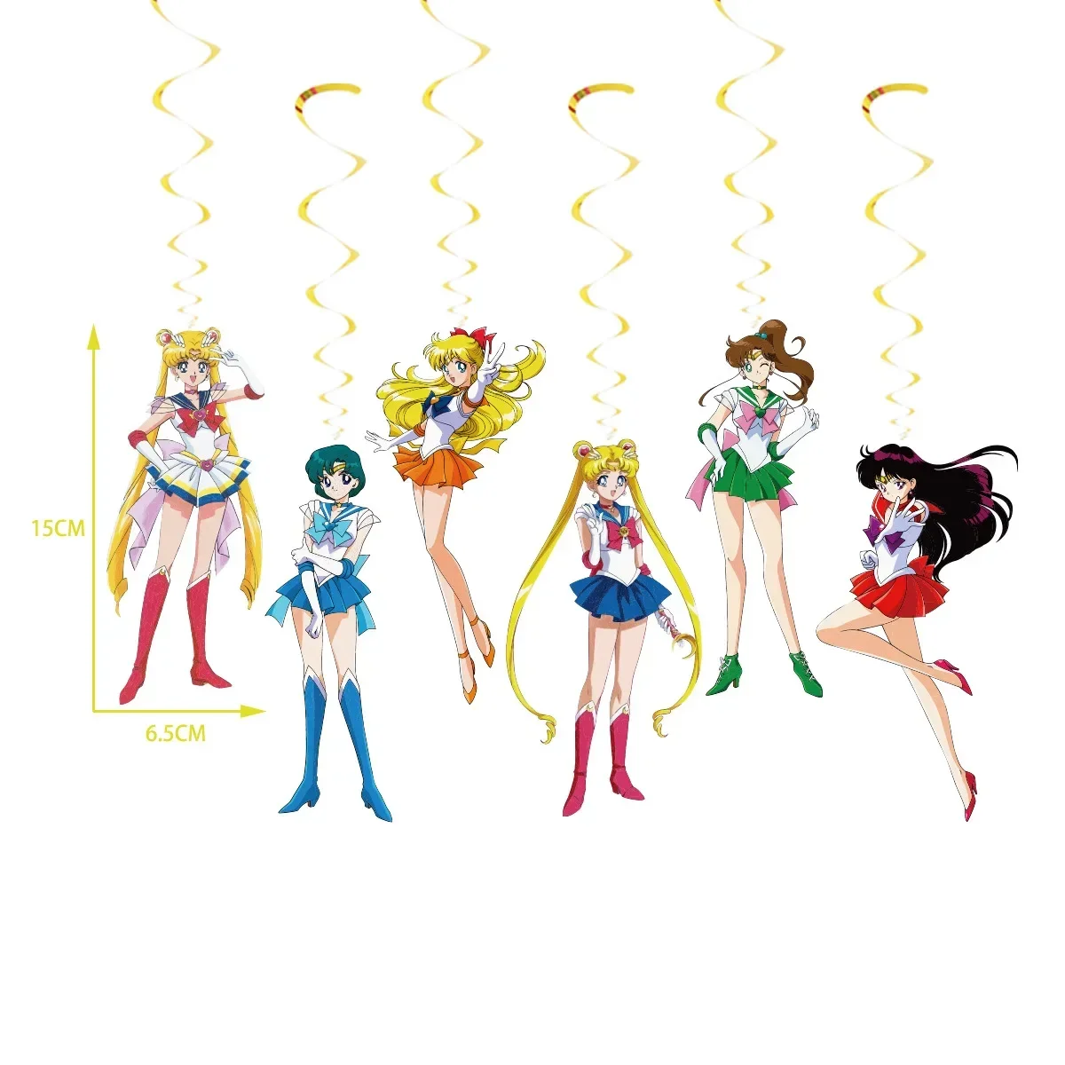 Cute Sailor Moon Birthday Party dinnerware Disposable Banner Cake Topper Hanging Flag Sailor Moon Balloons Birthday Decoration