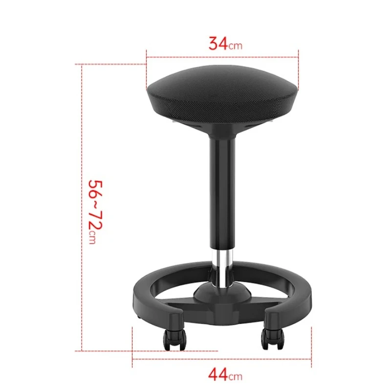  مقعد بار قابل للتعديل - مقعد مطبخ دوار بعجلات، ارتفاع قابل للتعديل للمنزل والصالون والمكتب، كرسي طعام مستدير #5