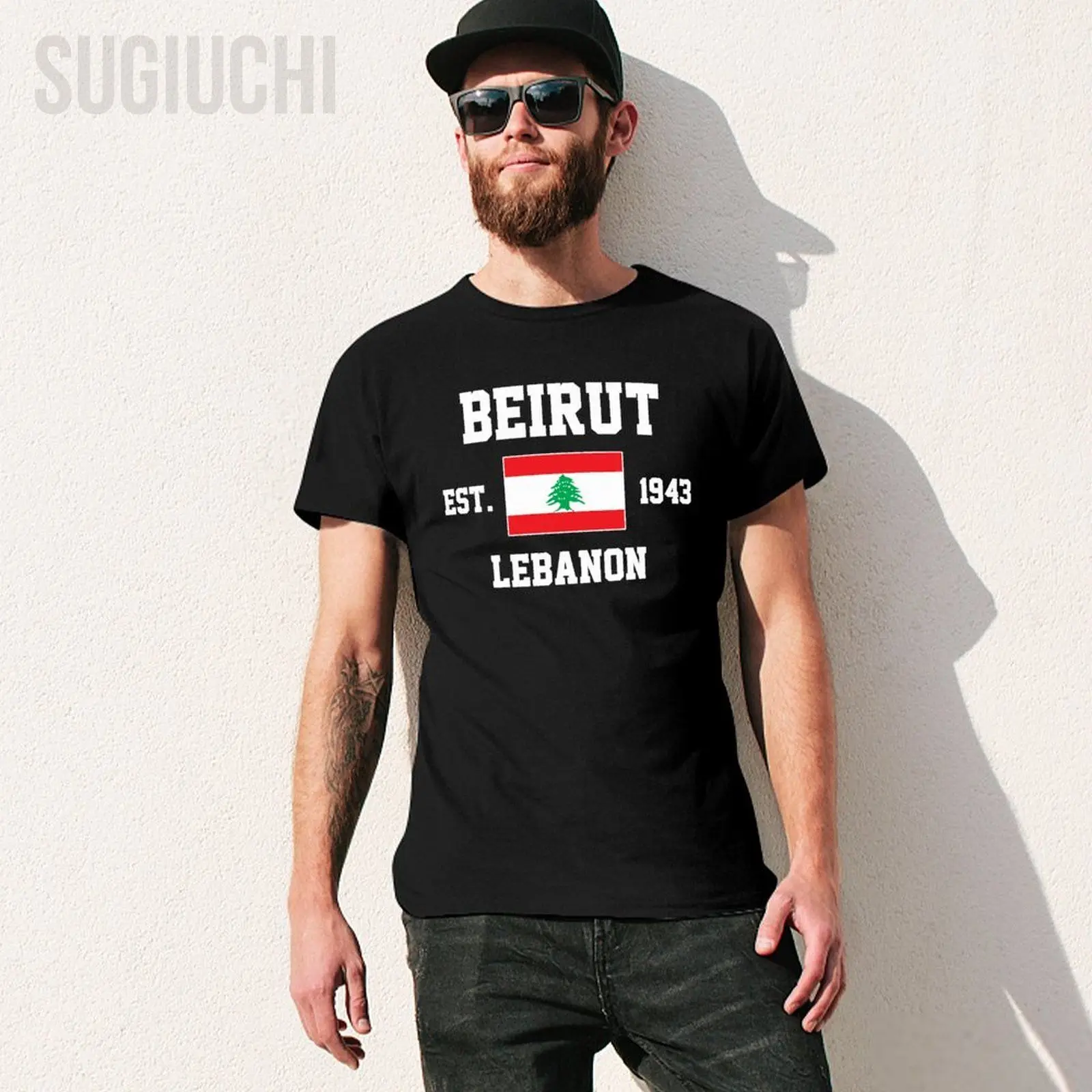 More Design Lebanon EST.1943 Beirut Men Tshirt Tees T-Shirt O-neck T Shirts Women Boys Clothing 100% Cotton