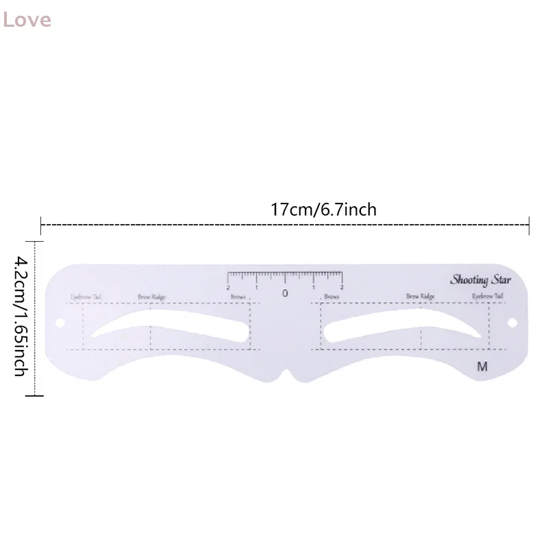[L & P] Plantilla para cejas fija de 6 estilos, plantilla moldeadora de aseo, pegatinas reutilizables para sello de cejas, cosmético