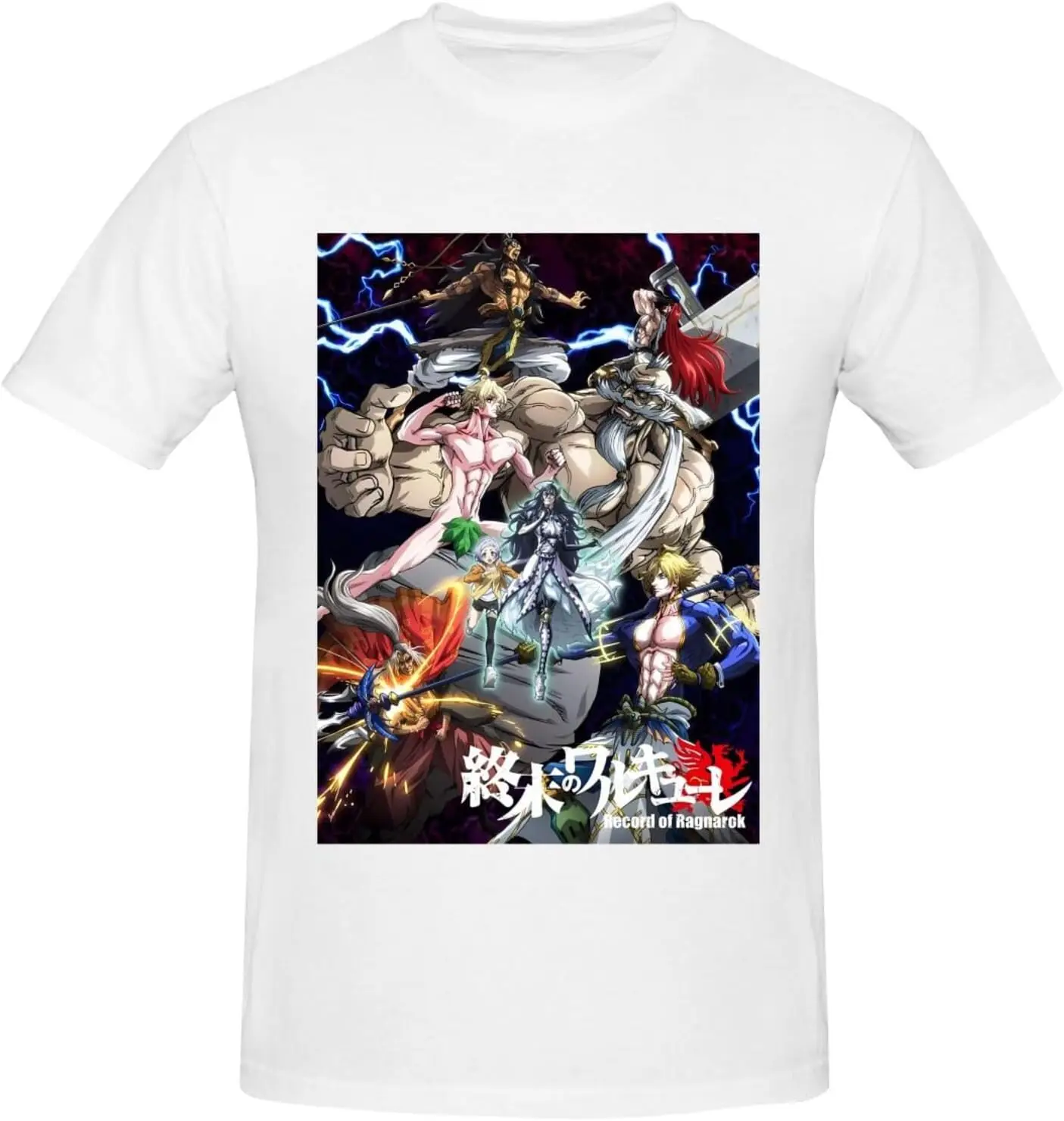 Record Anime of Ragnarok Shirt Men's Breathable Custom Cotton Short Sleeve Tshirt Fashion Casual Tops Tees Black