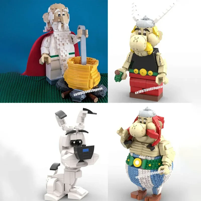 

New Famous Asterix Cartoon Series Character Moc Mega Figure Model Building Blocks Diy Creative Ideas Kid Toys Birthday Gift