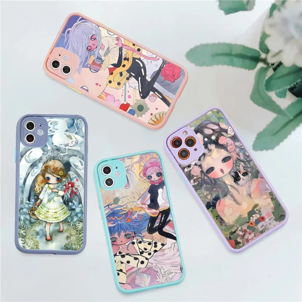 Aya Takano Phone Case For IPhone 14 11 12 13 Mini Pro Max 8 7 Plus X XR XS MAX Translucent Matte Cover