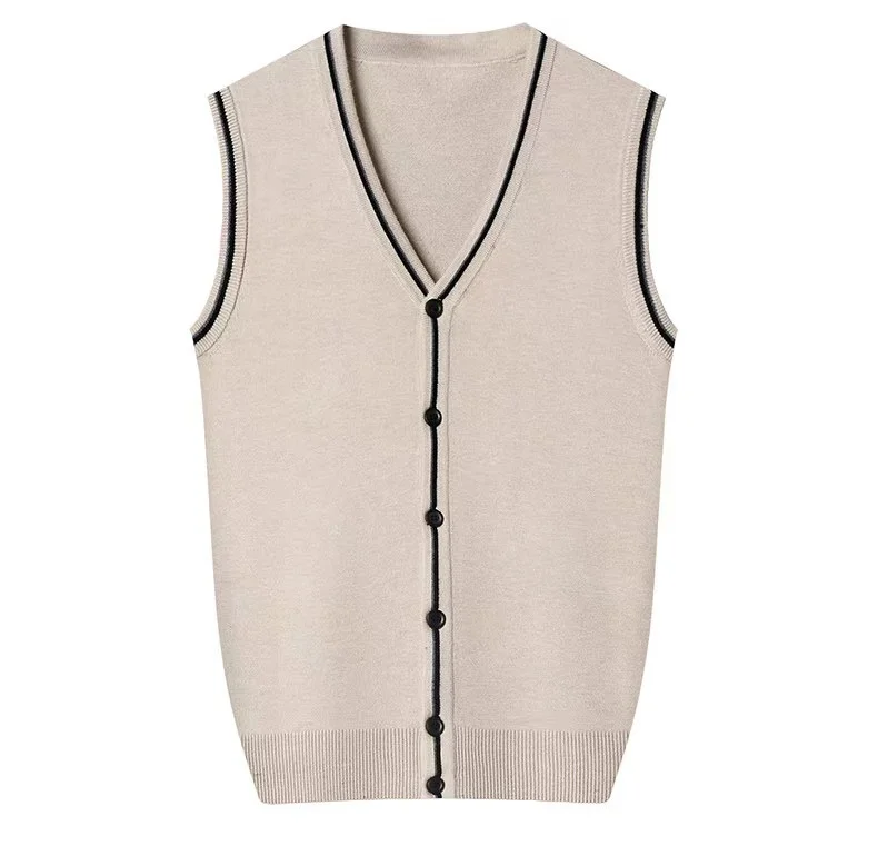 100% pure cashmere vest male V-neck shawl sweater cashmere knit cardigan vest