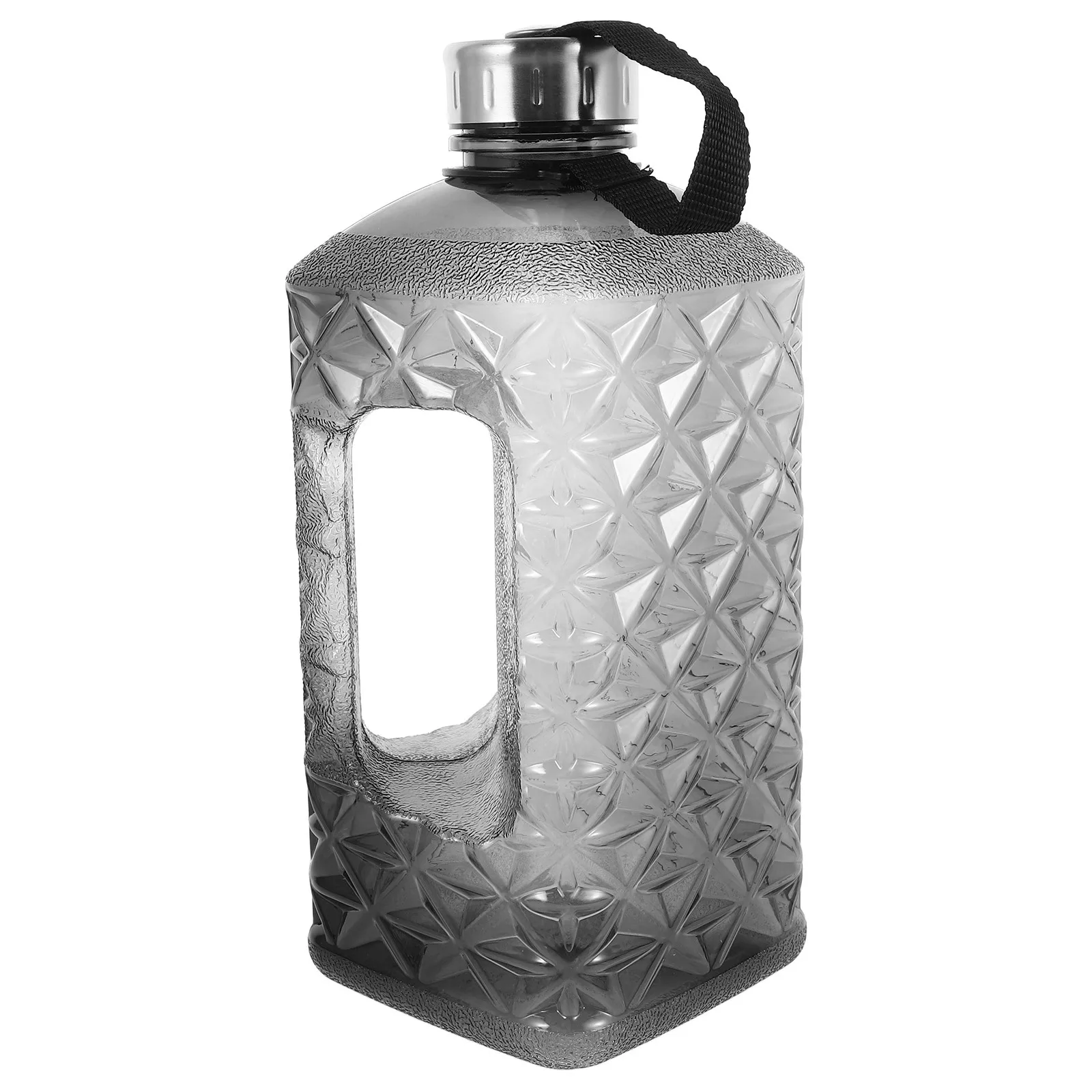 

Portable Water Bottle Large Capacity Gym Jug Ton Barrel Sports Dark Grey Biking Fitness Outdoor Hydration Plastic