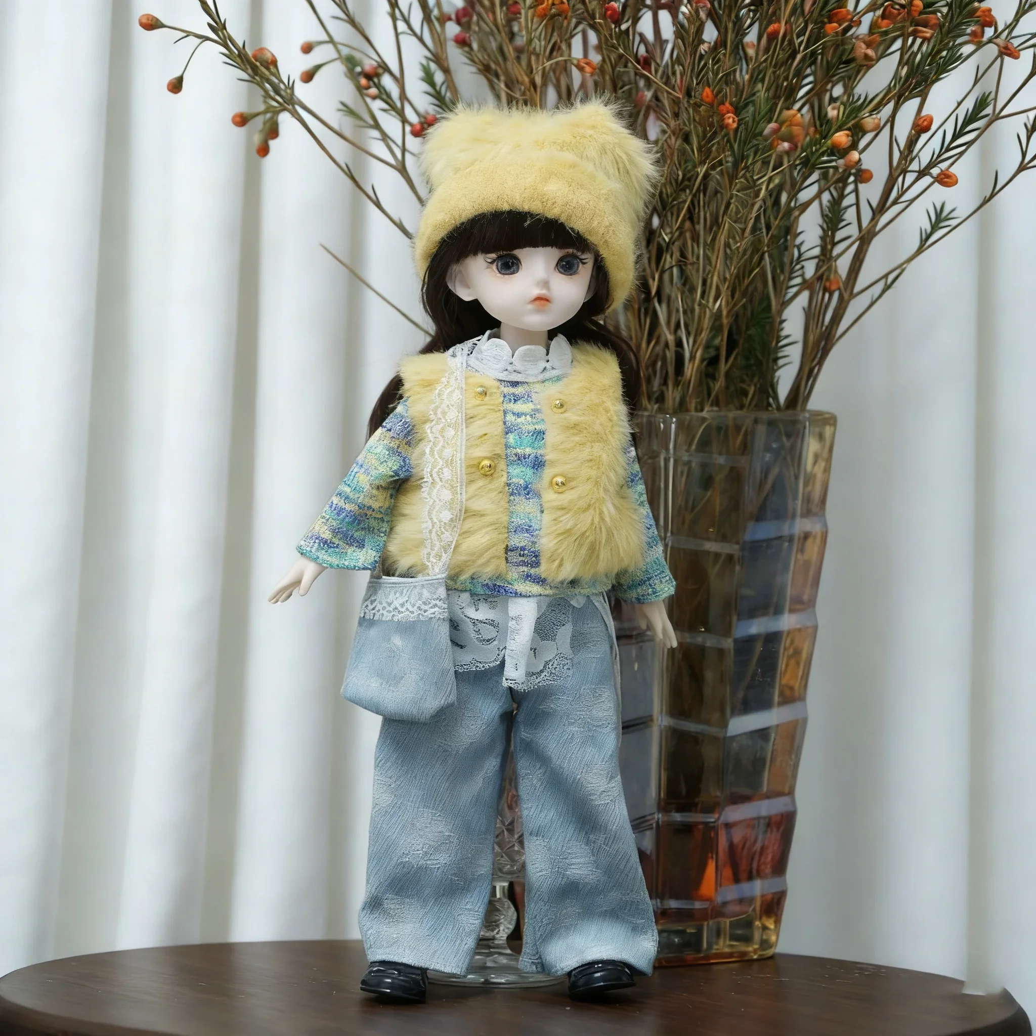 1/6 BJD Doll 28cm 11 Inch Multi-joint Moveable Full Set Outfit Cute Girl Dress Up Toy Desktop Photography Decor Birthday Gift - view 4